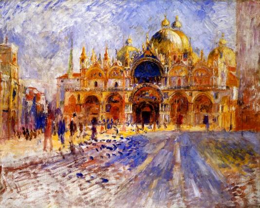 The Piazza San Marco, Venice - 1881 - Pierre Auguste Renoir Painting